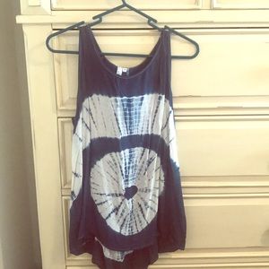 tie dye top cut out back